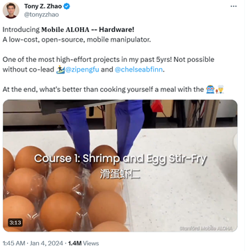 一款家政機器人上熱搜!能炒菜做飯、洗衣打掃 成本僅3萬美元(圖5) 一款家政機器人上熱搜!能炒菜做飯、洗衣打掃 成本僅3萬美元