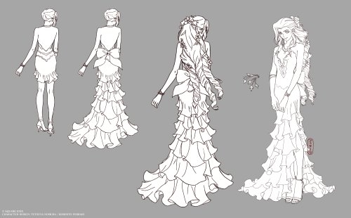 《最終幻想7:重制版》愛麗絲深紅禮服原畫:熱情長裙別樣魅力(圖2) 《最終幻想7:重制版》愛麗絲深紅禮服原畫:熱情長裙別樣魅力