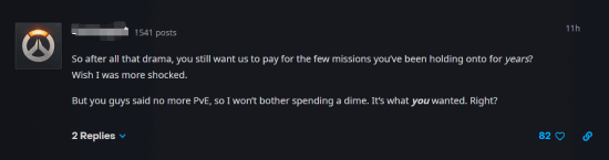 《守望2》新付費PVE讓玩家不爽：暴雪你還有臉要錢呢？