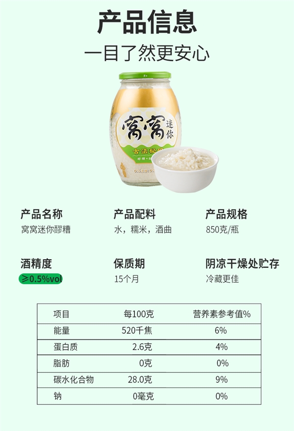 古法秘釀 配料很干凈:四川窩窩甜米酒850ml*2瓶14.9元包郵(圖12) 古法秘釀 配料很干凈:四川窩窩甜米酒850ml*2瓶14.9元包郵