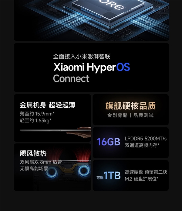 3399元起 Redmi Book 16 2024筆記本12代酷睿版預售:i5-12450H+16G(圖2) 3399元起 Redmi Book 16 2024筆記本12代酷睿版預售:i5-12450H+16GB內存