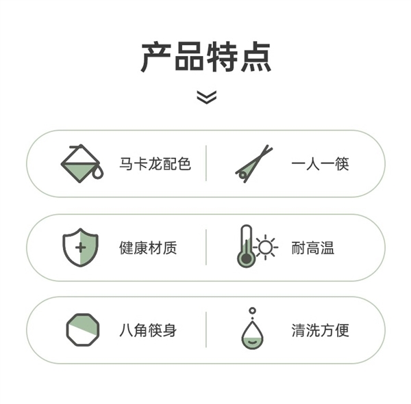 一人一色 干凈又衛生:康巴赫合金筷5雙9.9元官方大促(圖2) 一人一色 干凈又衛生:康巴赫合金筷5雙9.9元官方大促