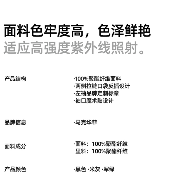 防風保暖 時尚百搭:馬克華菲沖鋒衣官方店114元抄底(圖5) 防風保暖百搭:馬克華菲沖鋒衣115元官方抄底大促