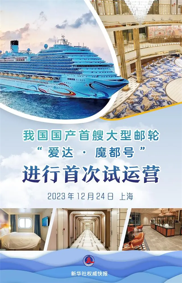 全球最復雜!首艘國產大型郵輪“愛達·魔都號”首次離港試運營(圖1) 全球最復雜!首艘國產大型郵輪“愛達·魔都號”首次離港試運營