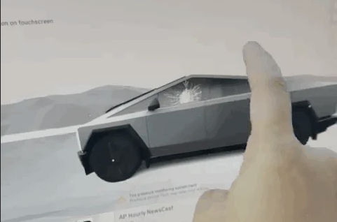 官方整活！特斯拉Cybertruck車機(jī)“砸玻璃”彩蛋曝光