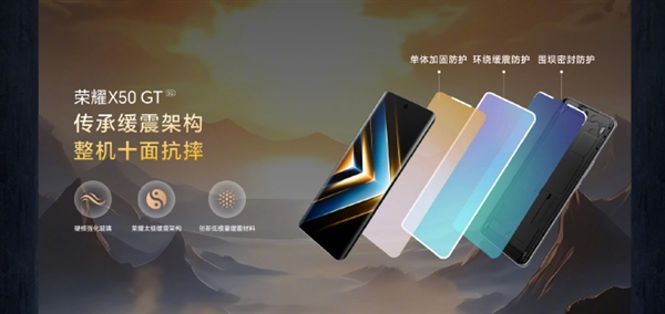 榮耀X50 GT搭載6.78寸OLED雙曲屏:整機十面抗摔(圖2) 榮耀X50 GT搭載6.78寸OLED雙曲屏:整機十面抗摔