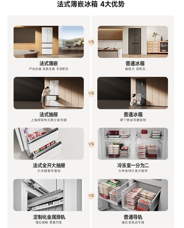 小米首款法式冰箱!米家439L法式冰箱上架:3499元(圖2) 小米首款法式冰箱!米家439L法式冰箱上架:3499元