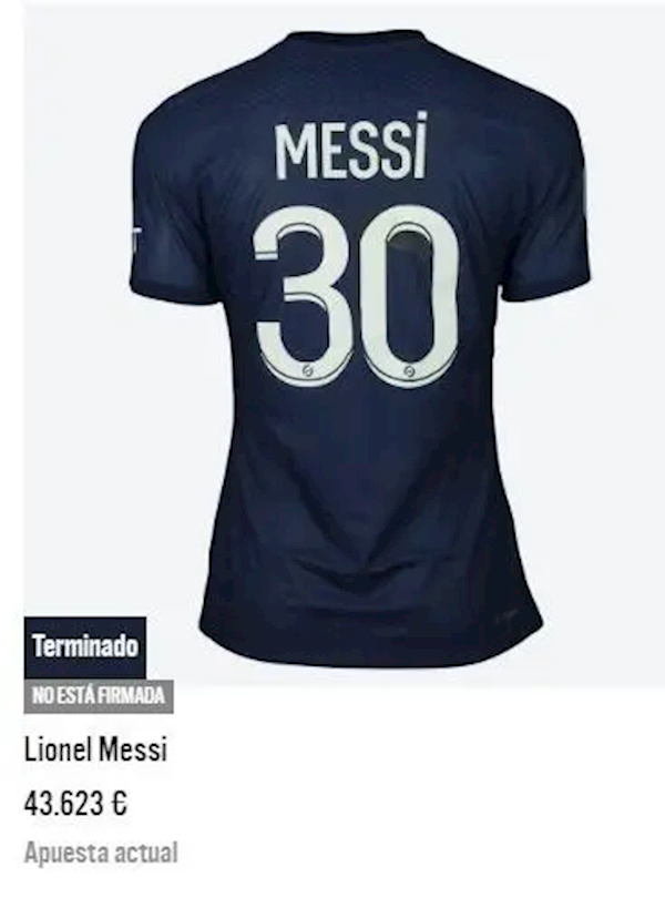梅西世界杯后首戰球衣拍賣 中國球迷29萬拍下(圖1) 梅西世界杯后首戰球衣拍賣 中國球迷29萬拍下