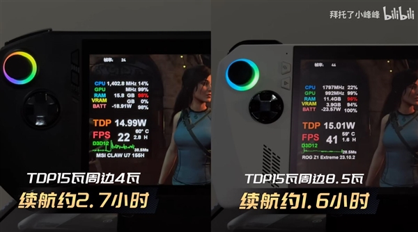 微星Claw大戰ROG掌機:Intel全面不敵AMD!只有續航勝出(圖6) 微星Claw大戰ROG掌機:Intel全面不敵AMD!只有續航勝出
