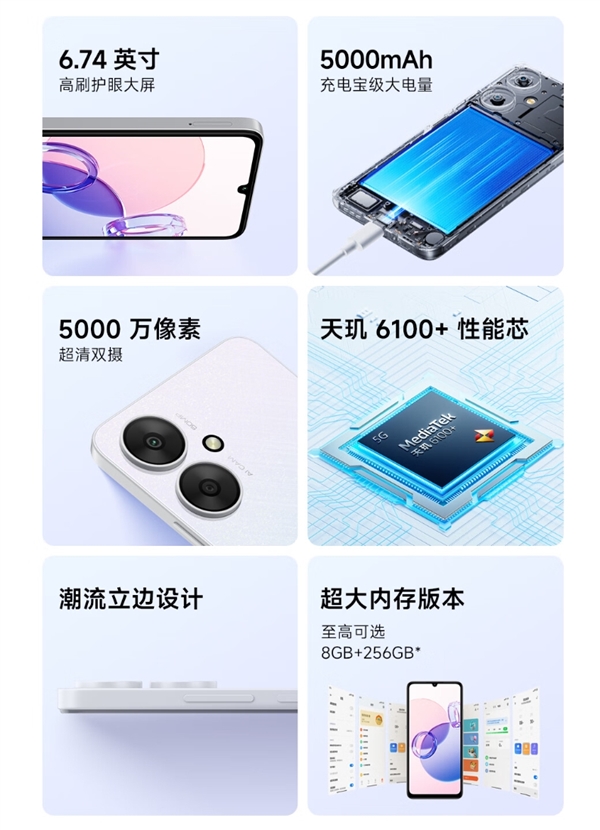 749元起!入門5G天花板Redmi 13C發布:升級側邊指紋+高刷(圖3) 749元起!入門5G天花板Redmi 13C發布:升級側邊指紋+高刷