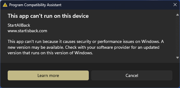 Win11 24H2狠心封殺!第三方UI修改軟件不能用了(圖1) Win11 24H2狠心封殺!第三方UI修改軟件不能用了